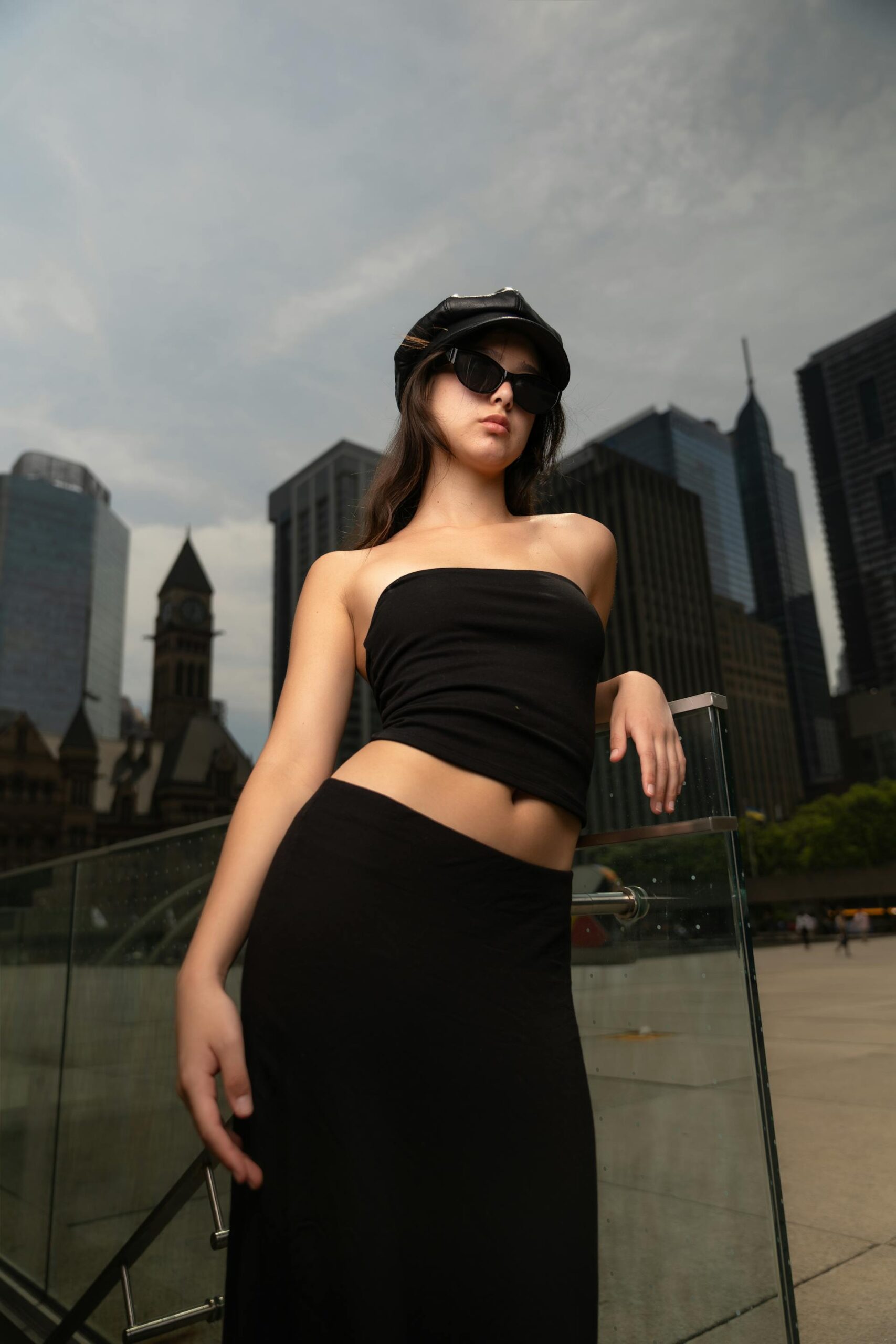 Woman in Black Outfits